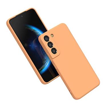 Imagem de Capa para Samsung Galaxy S22 Ultra S22Plus Soft Liquid Silicone Back Full Cover Protective Ultra Thin Shockproof Phone Shell, orange, For S8