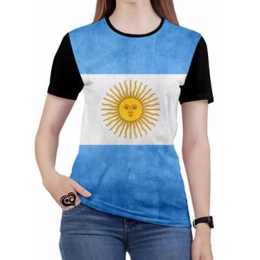 Imagem de Camiseta Argentina Feminina Buenos Aires Blusa - Alemark