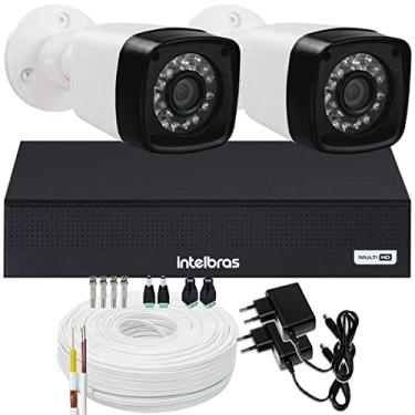 Imagem de Kit Cftv 2 Câmera Segurança Full Hd 2mp Dvr Intelbras Sem HD