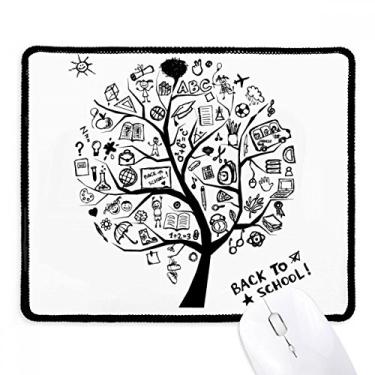 Imagem de Mousepad bonito grafite estilo escolar com borda costurada, tapete de borracha para jogos