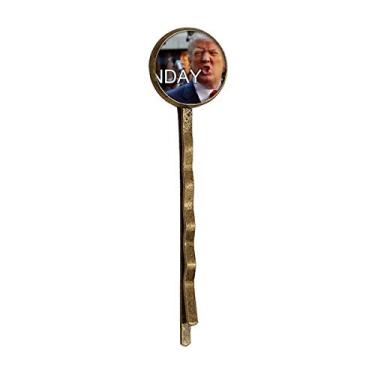Imagem de Bandana Bobby Pin de cabelo de metal retrô com imagem do presidente americano