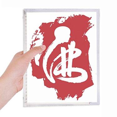 Imagem de Caderno de personagens vermelhos personalizados com folhas soltas diário recarregável