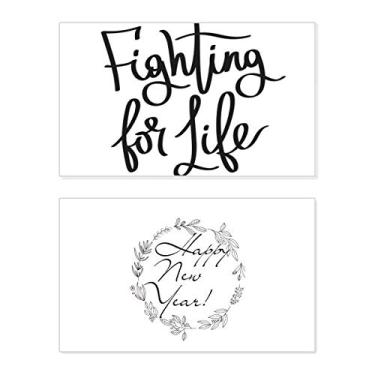Imagem de Fighting for Life Citação de Ano Novo Festival Cartão Bless Mensagem Presente