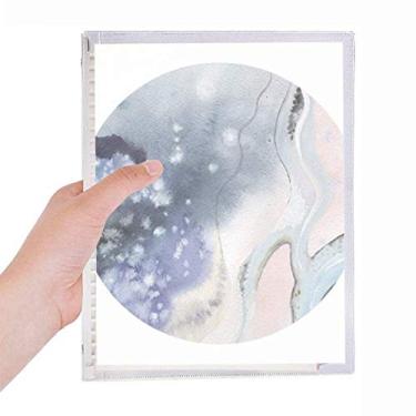 Imagem de Caderno abstrato de folhas soltas para aquarela com sombreamento de tinta, diário recarregável, papelaria