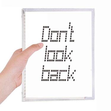 Imagem de Caderno de anotações inspiradoras Don't Look Back com folhas soltas e diário recarregável