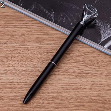 Imagem de Grey990 Caneta esferográfica de metal, ponta fina, tinta preta, caneta esferográfica de tinta gel, material de aprendizagem para escritório para estudantes, preto