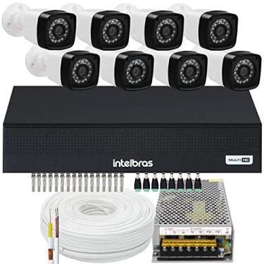 Imagem de Kit Cftv 8 Câmera Segurança Full Hd 2mp Dvr Intelbras Sem HD
