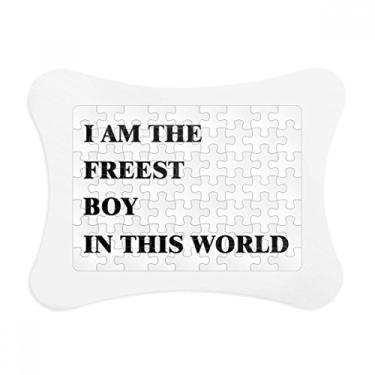 Imagem de Moldura de quebra-cabeça I Am The Freest Boy Decoração de imagem