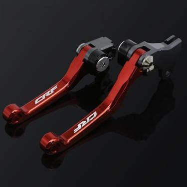Imagem de NICEDOLL Alavancas de pivô de freio de embreagem Dirt Bike para CRF125F CRF 125 F 125FB 2020 2021 2022 2023 2024 2025 CNC dobrável vermelho