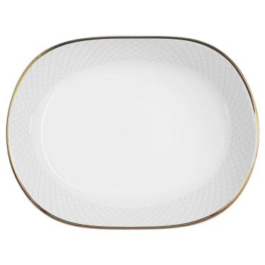 Imagem de Travessa Relevo Ouro 34cm em Cerâmica Alleanza