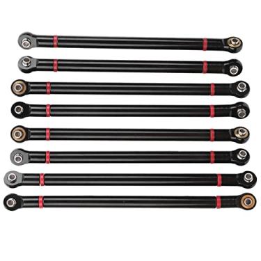 Imagem de Upgraded Small Size Metal FourLink Rod Device Pull Rod for Aixal Scx10 Aluminum Alloy Metal Pull Rod Kit Suitable (Black)
