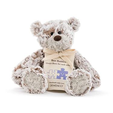 Imagem de DEMDACO Friend Mini Giving Bear Brown 8.5 inch Plush Polyester Fabric Stuffed Animal