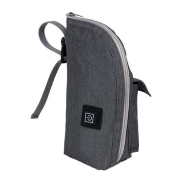Imagem de Generic Saco de mamadeira para alimentação infantil, protetor de leite para bebês, bolsa de armazenamento para viagem, aquecedor de leite materno para bebês, cinza