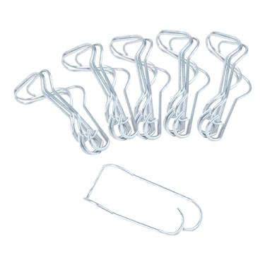 Imagem de Ioensy 50x clipe de fio de treliça de planta, clipe de estacas de, acessórios de aço durável, braçadeira de pilha de jardinagem, fixação de tubo de