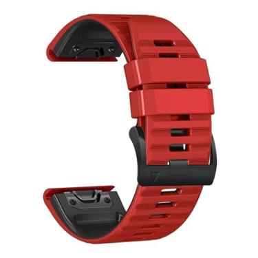 Imagem de OUTVI Pulseira de relógio de 22 mm para garmin fenix 6 fenix 5 plus fenix 7 pro quickfit 22 pulseiras substituições para garmin Forerunner 955 965 homens mulheres silicone robusto macio longo bicolor