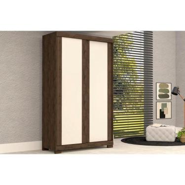 Imagem de Guarda Roupa 2 Portas De Correr Samira Cafe/Offwhite - Acp