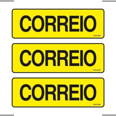 Imagem de Combo 3 Placas De Sinalização Correio 20x7 Ekomunike - P-35 F9e