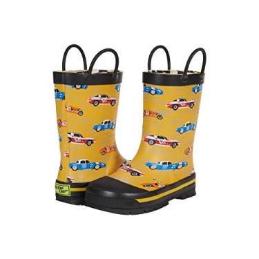Imagem de Western Chief Kids Boy's Retro Race Rain Boots (Toddler/Little Kid/Big Kid) Yellow 3 Little Kid M