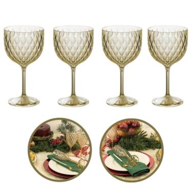 Imagem de 4 Taça Gin Acrílico Cristal Glamour Ano Novo Natal 540ml