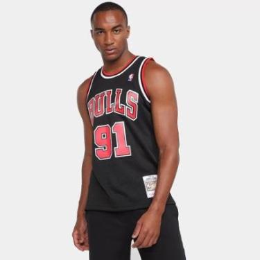 Imagem de REGATA JERSEY MITCHELL & NESS CHICAGO BULLS DENNIS RODMAN 91-Masculino