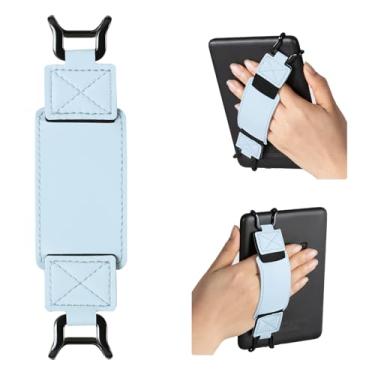 Imagem de CoBak Alça de mão segura para Kindle e tablets – Suporte versátil e leve para tablet Kindle de 15 a 19 cm Kindle/Kobo/Voyaga/Lenovo/Sony E-Book – Alta elasticidade, azul-1