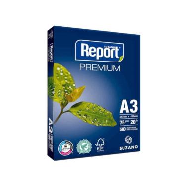 Imagem de Papel sulfite a3 branco 75g 500 folhas premium report