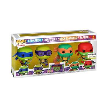 Imagem de Funko Pop! Movies: Teenage Mutant Ninja Turtles: Mutant Mayhem - Ninja Turtles 4-Pack (Glow in The Dark), Amazon Exclusive - tartarugas ninja Leonardo, Donatello, Michelangelo, Raphael