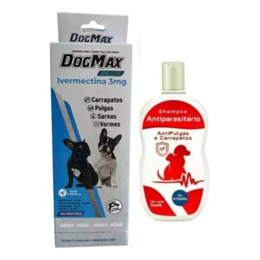 Imagem de DogMax Plus - Ação 4 em 1 - Remédio para pulgas, carrapatos, vermes e sarna 48 Comprimidos 15kg + Shampoo 7 em 1