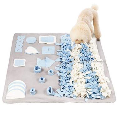 Imagem de Stellaire Chern Tapete de Snuffle para cães pequenos e grandes, tapete de alimentação nasal (100 cm x 100 cm), fácil de encher e lavável na máquina, tapete de treinamento para atividades de animais de