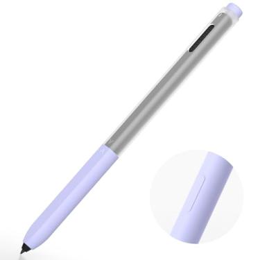 Imagem de AZF Estojo para caneta compatível com Samsung Galaxy Tab S7/S7+/S7 FE/S8/S8+/S8 Ultra/S9/S9+/S9 Ultra S, com capa superior e inferior separadas, capa de silicone translúcida (Roxo Lavanda)