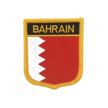 Imagem de Ruoming 1 PÇ Patch de bandeira do Bahrein bordado a ferro ou costurado, tático, militar, nacional do Bahrein (Bahrain)