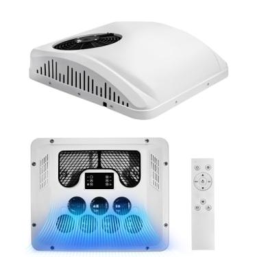 Imagem de BIHYNGAIR Ar condicionado de teto RV 12V CC, alimentado por bateria, sistemas de resfriamento e aquecimento de 12 volts. Unidade CA serve para trailers, vans, semi caminhões, guindastes,