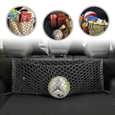 Imagem de Rede de carga de malha automotiva estilo envelope para Kia EV6 Light Wind GT-Line 2022-2023 - Organizador e armazenamento de porta-malas premium - Rede de bagagem para crossover - Melhor organizador de carro para Kia EV6