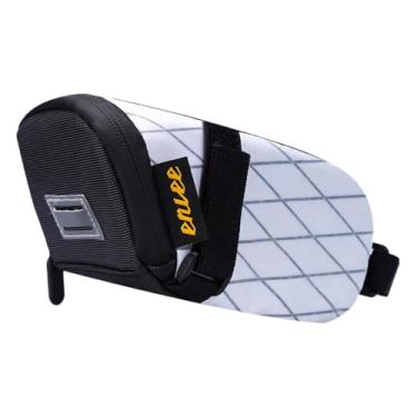 Imagem de Colaxi Bolsa de selim para bicicleta, bolsa sob o assento, bolsa refletiva para armazenamento sob o assento, bolsa traseira para ciclismo, bolsa para, Branco