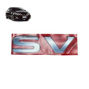 Imagem de Emblema Letreiro SV Versa Sentra Livina Cromado AutoColante  - Marçon