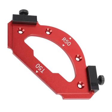 Imagem de Modelo de Roteador de Canto R50 T50 Liga de Alumínio Interno Externo Raio de Canto Redondo Gabarito para Projetos de Marcenaria