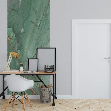 Imagem de Papel de Parede Painel 3D Mármore Carrara Verde 1M Claro Revestimento 