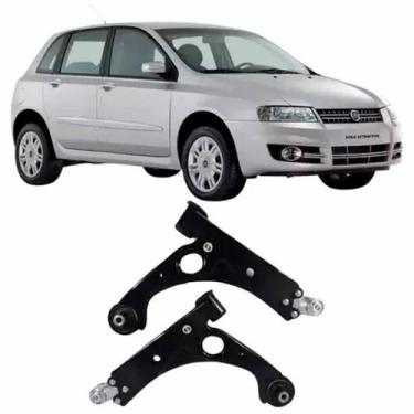 Imagem de par bandeja balança Stilo ano 2002 até 2010 com Pivô completa - Fiat