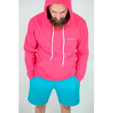 Imagem de Blusa Moletom Canguru com Capuz 100% Algodão - Arraia Maori, G, Pink