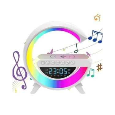 Imagem de Caixa de Som Bluetooth Carregador Indução  Abajur - F7 Variedades