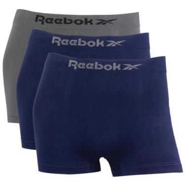 Imagem de Kit 3 Cuecas Boxer Masculina Sem Costura Reebok Microfibra, 1cinza, 2a