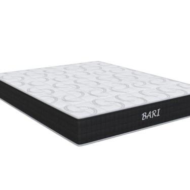 Imagem de Colchão King Size de Espuma D45 Bari (malha) 24x193x203cm Preto / Bran