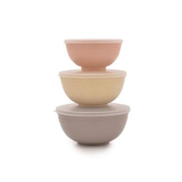 Imagem de Kit Potes Com Tampa Bowls Fibra Bambu 3 Peças - ART HOUSE