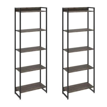 Imagem de Kit 2 Estantes Multiuso Industrial 5 Prateleiras Areta 186x60cm C01 Ca