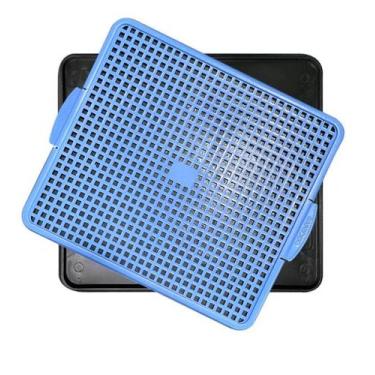 Imagem de Sanitário Canino Azul Xixi Pet Banheiro Cães Dog Pipi 47cm - MecPet