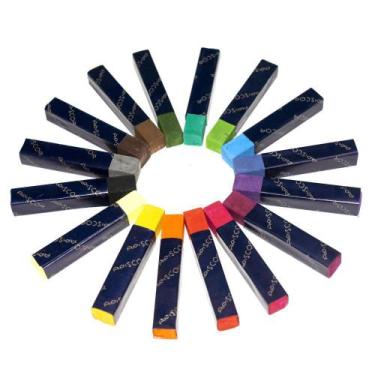 Imagem de Giz de Lousa Apiscor Cera de Abelha Waldorf Caixa 16 Cores