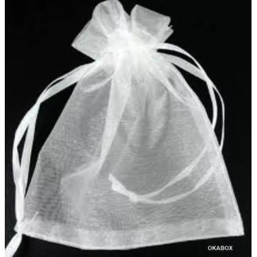 Imagem de Saquinho De Organza 13X18 Fita Cetim Lembrancinha (100 Und) - ART E FE