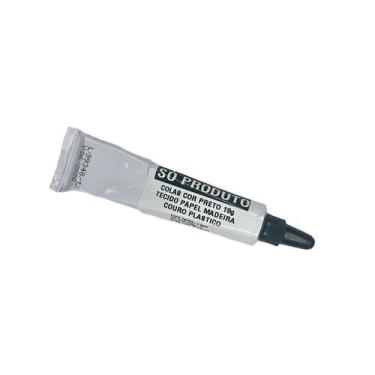 Imagem de Colas Cor Preto 19g Tecido Papel Madeira Couro Plastico  - Só Produto