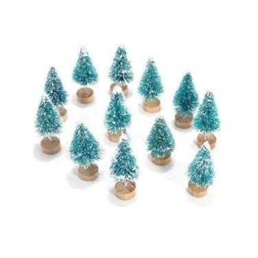 Imagem de Kit Mini Pinheiros Árvore De Natal Nevada Maquete Cores - Genérica, ve