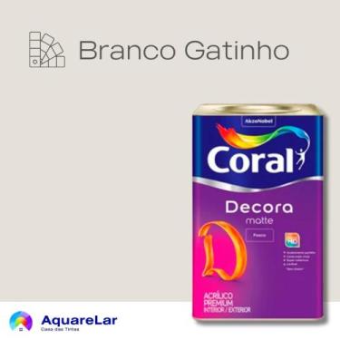 Imagem de Decora Matte Coral Fosco 16L, BRANCO GATINHO